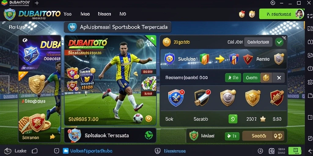 Screenshot DUBAITOTO menampilkan antarmuka taruhan olahraga yang menarik.