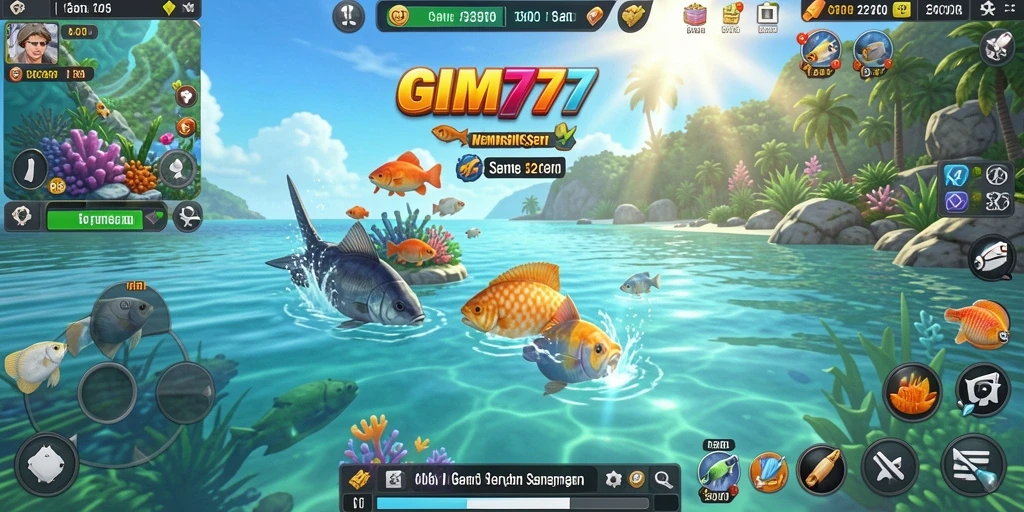 Tampilan gameplay GIM777 yang menampilkan pengalaman memancing yang seru.