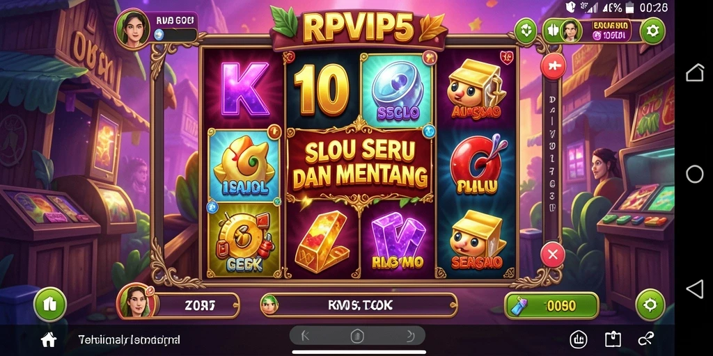 Tampilan menarik dari gameplay RPVIP5 yang penuh warna.