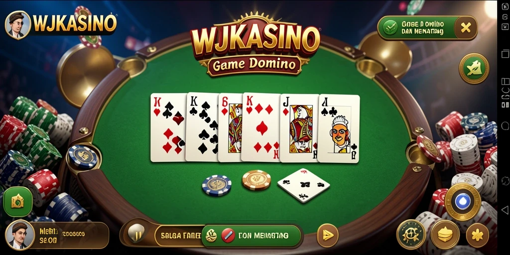 Screenshot gameplay WJKASINO menampilkan keseruan permainan Domino.